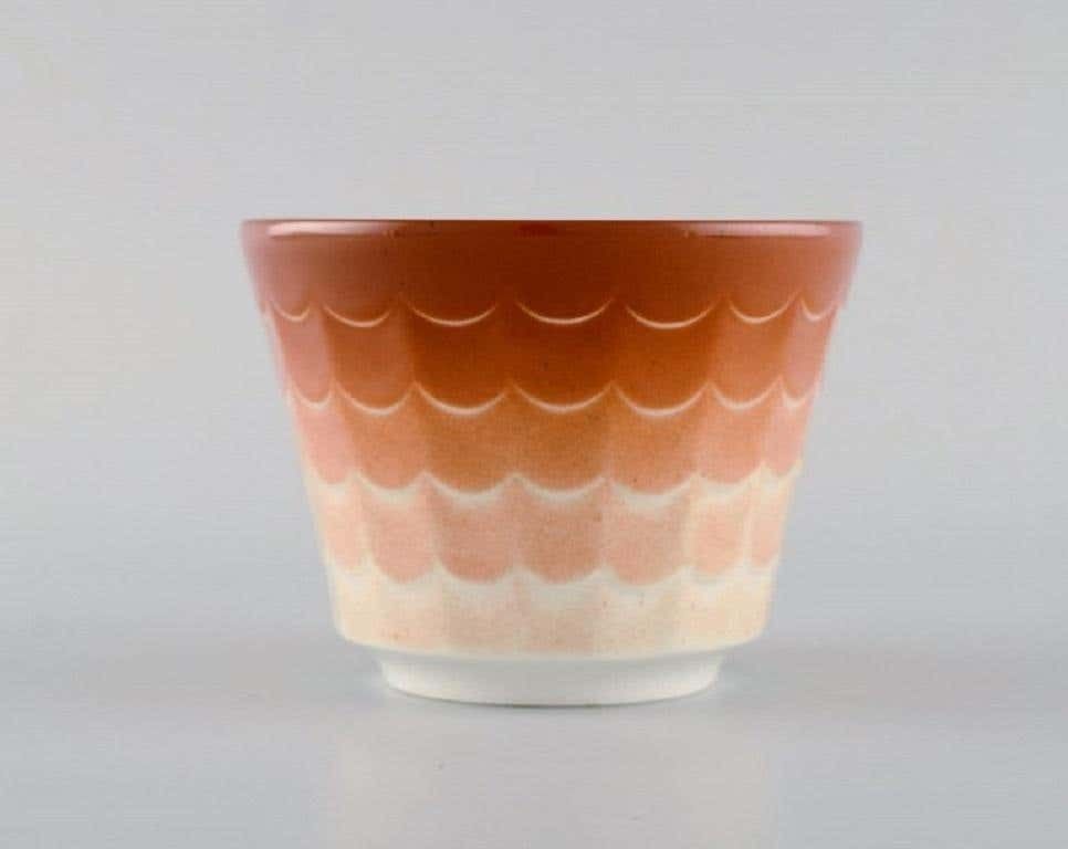 Wilhelm Kåge For Gustavsberg, Six Flower Pot Covers In Porcelain, 1960's photo Home Decor