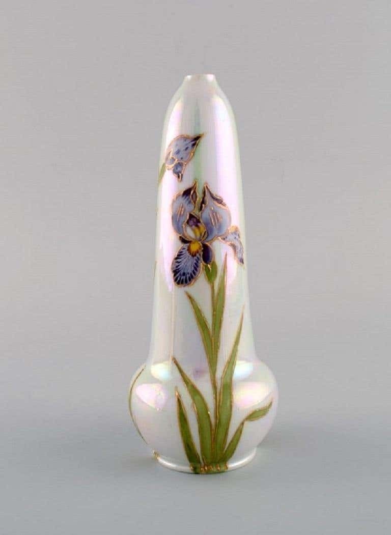 Heubach, Germany, Two Antique Art Nouveau Vases In Porcelain photo for sale