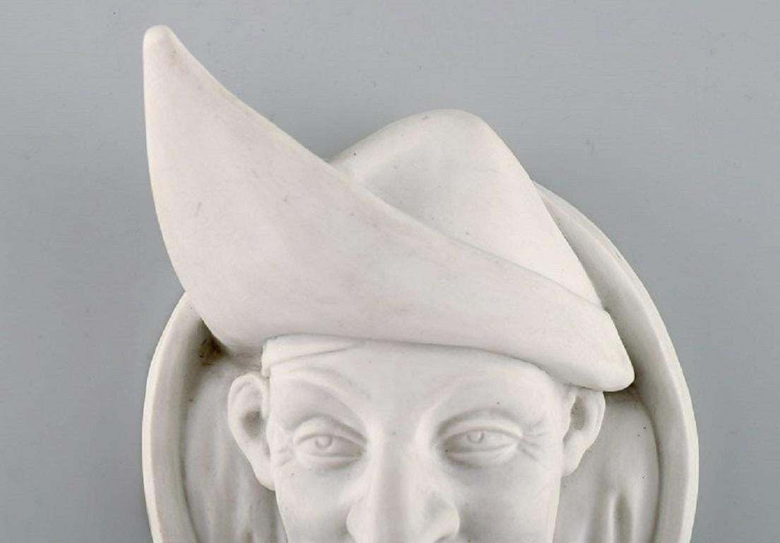 Christian Joachim For Royal Copenhagen, Antique Wall Relief In Biscuit photo for sale