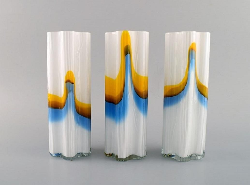 Stölzle Oberglas, Austria, Twelve Vienna Vases In Art Glass, 1980s photo for sale