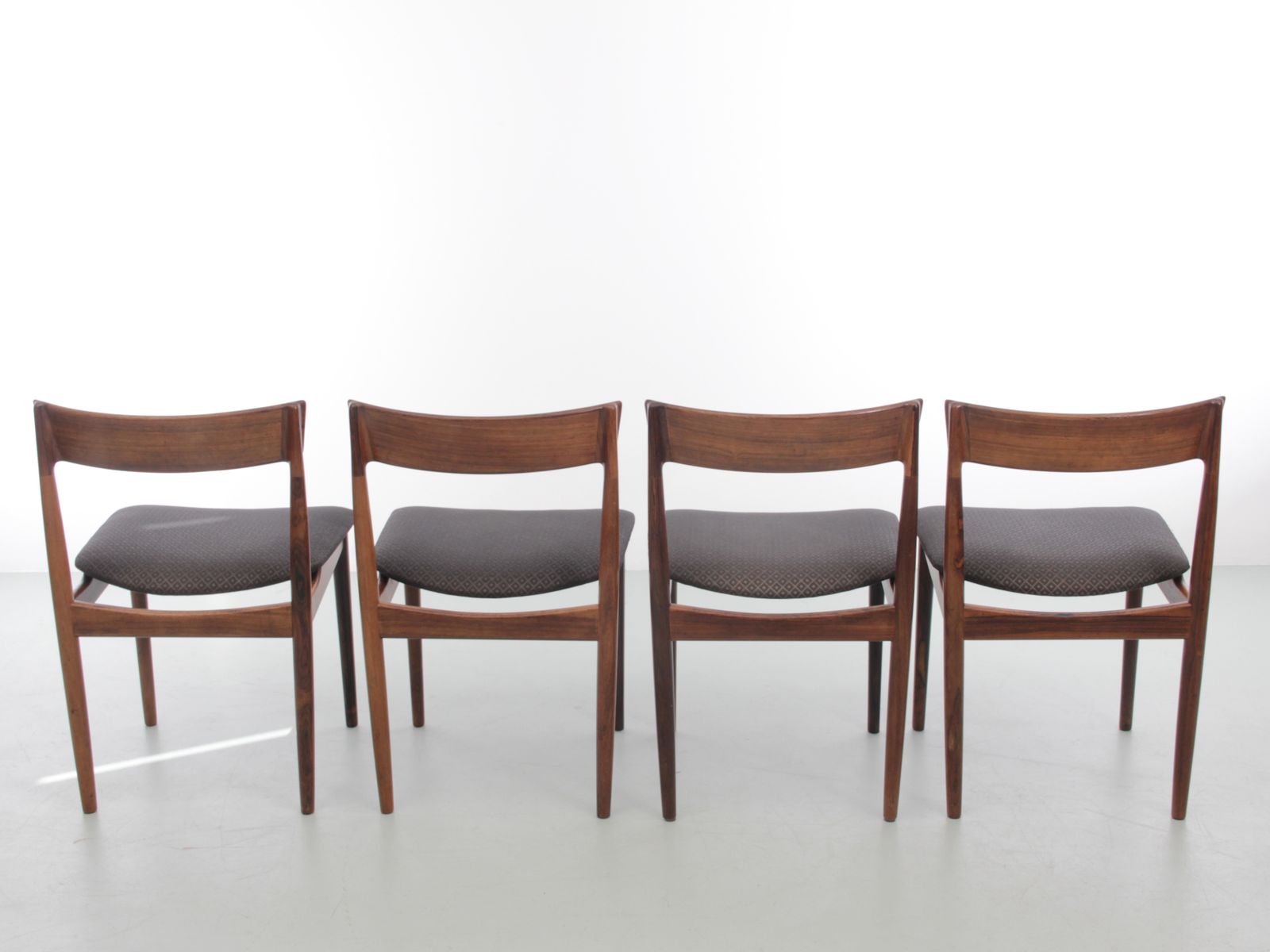 photo for sale Mid Century  Modern Scandinavian Set Of 4 Chairs In Teak By Harry Rosengren Hansen