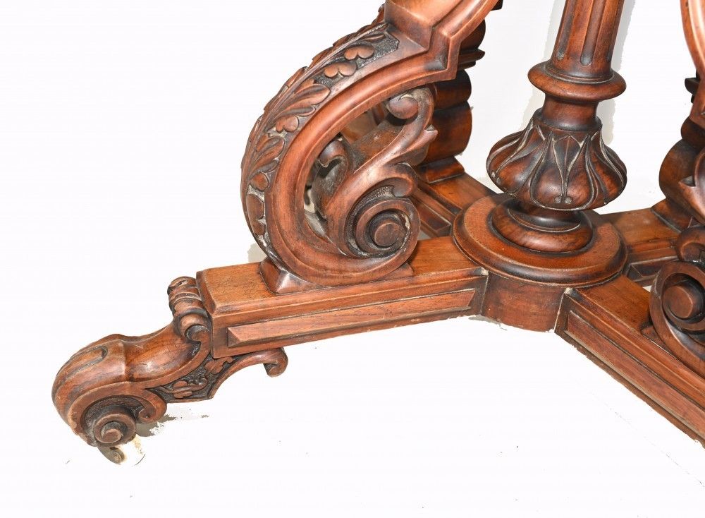 Victorian Sofa Table Walnut Antique 1860 photo Furniture