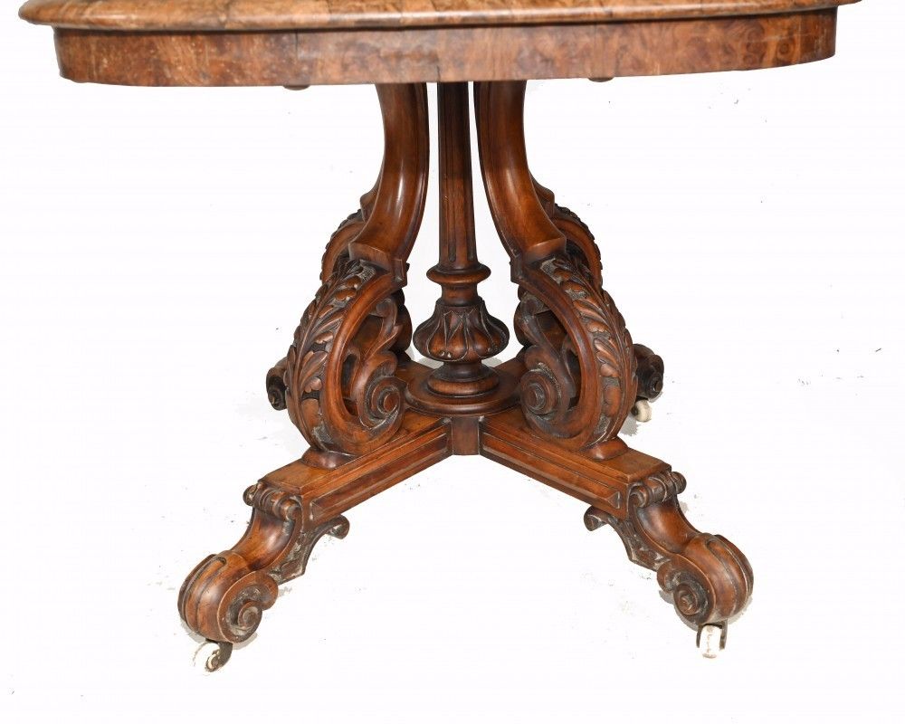 photo furniture Victorian Sofa Table Walnut Antique 1860