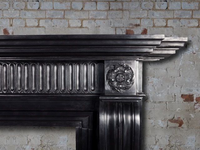 Georgian Style Black Belgian Marble Surround photo for sale
