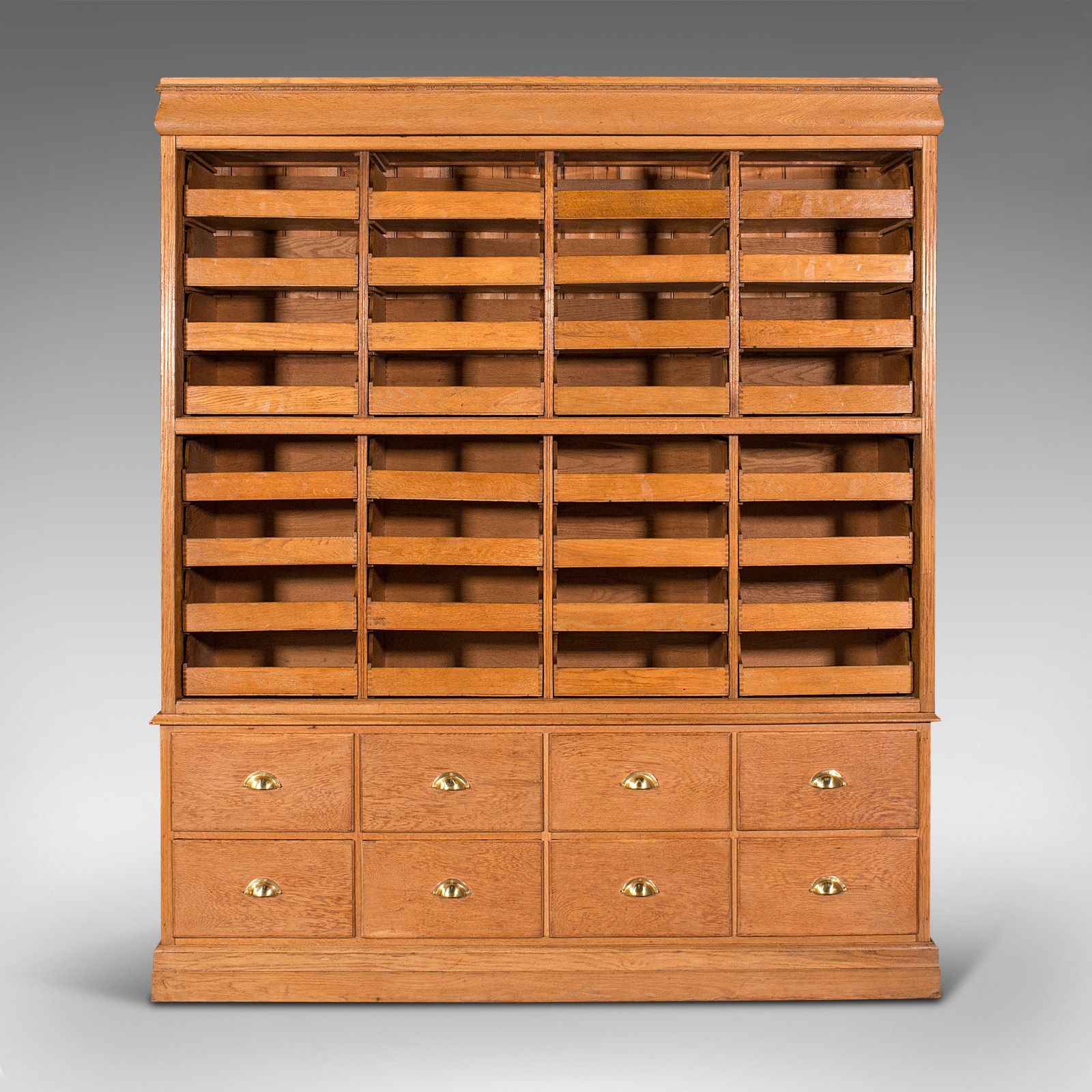 Very Large Antique Haberdashery Cabinet, Oak, Collector, Shop, Rack, C.1910 photo furniture