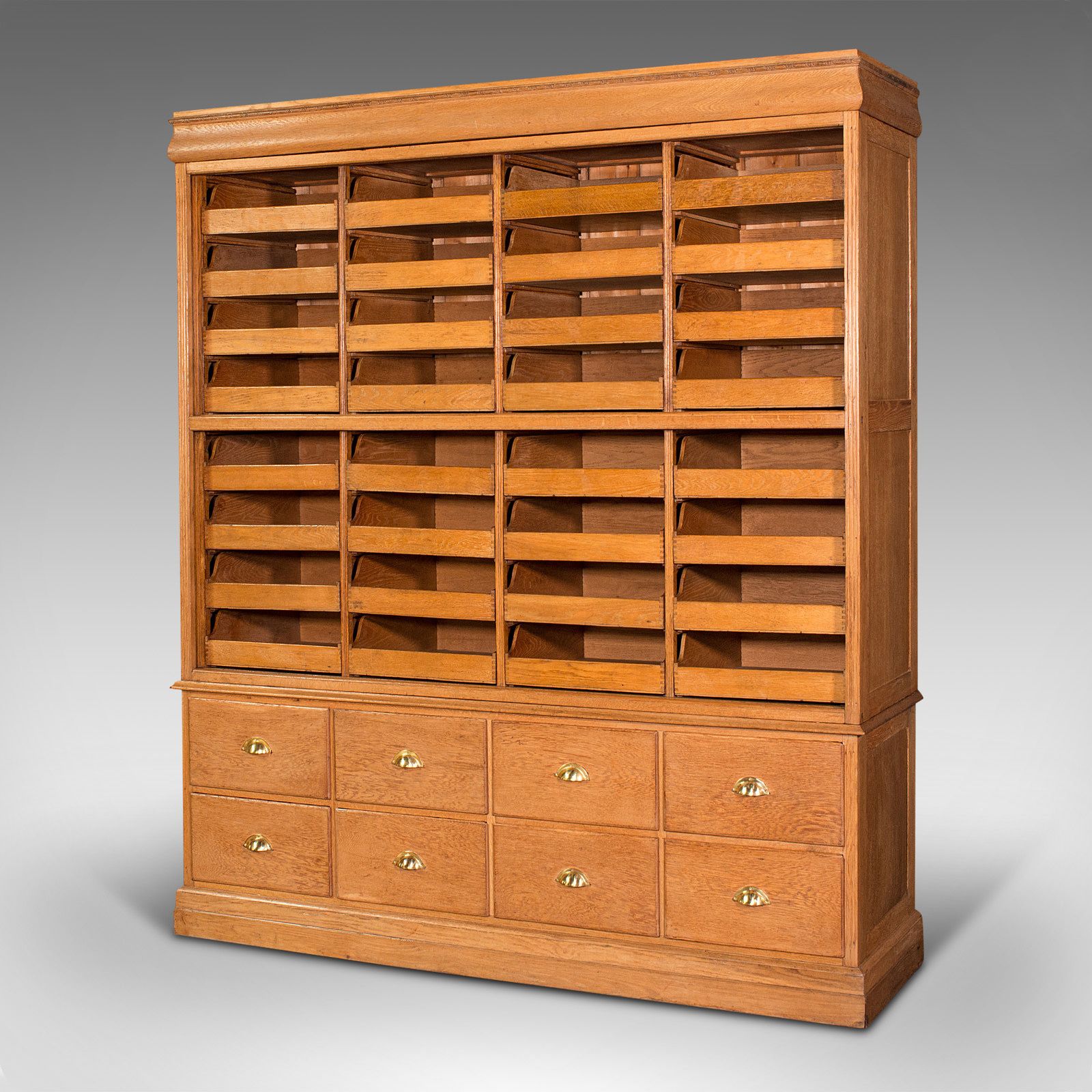 Very Large Antique Haberdashery Cabinet, Oak, Collector, Shop, Rack, C.1910 photo 5850.0