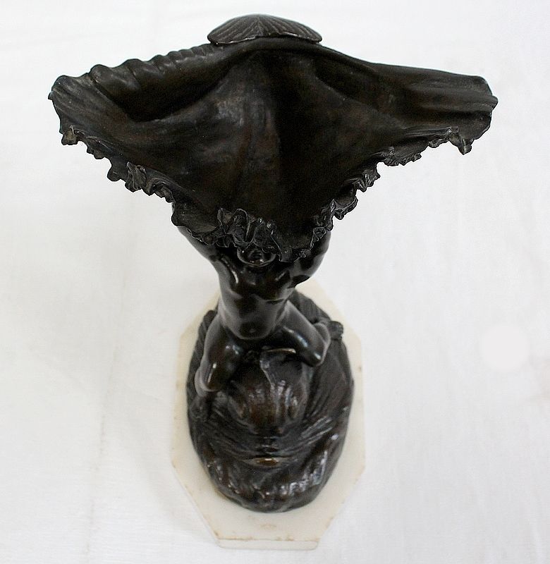 Bronze Trinket "The Child And The Dolphin"Early 19th Century photo 1771.6