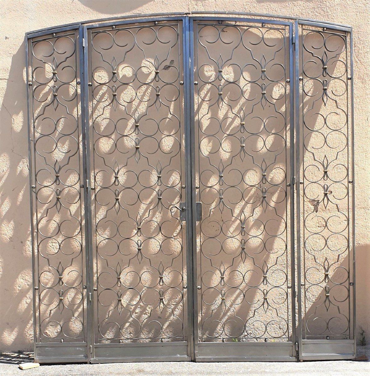 Charles Piguet, Wrought Iron Interior Double Door, Early 20th Century