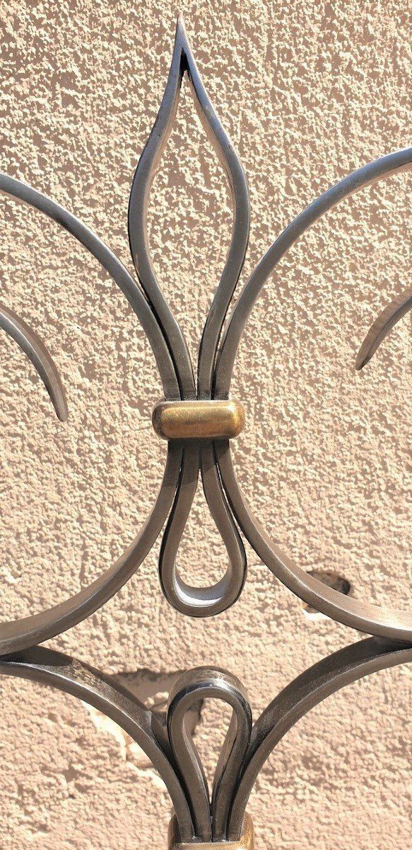 Charles Piguet, Wrought Iron Interior Double Door, Early 20th Century photo 4586.0