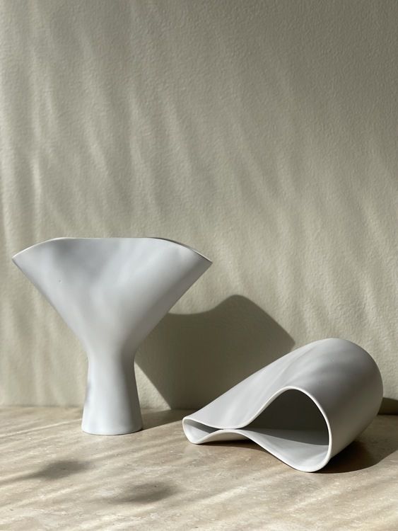 Stig Lindberg 'Veckla' Set Of Ceramic Vases By Gustavsberg. 1950s. photo for sale