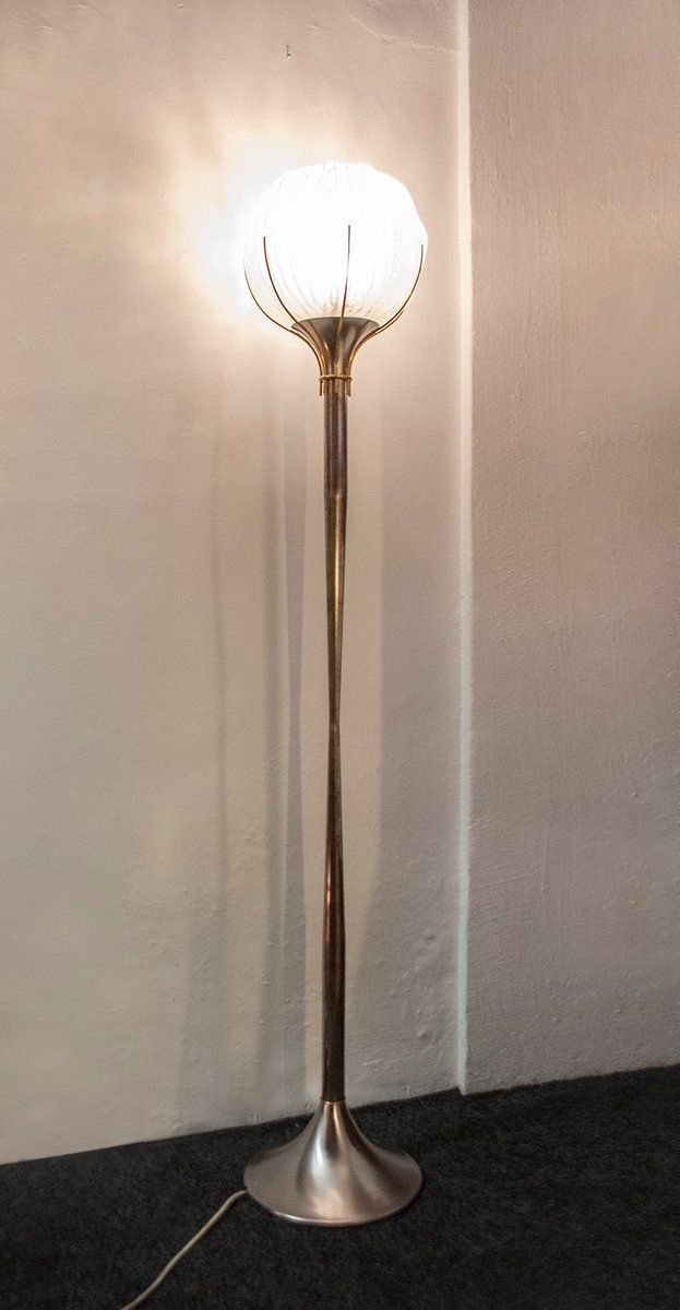 Brass And Glass Floor Lamp By Angelo Brotto For Esperia Italia, 1960s photo furniture