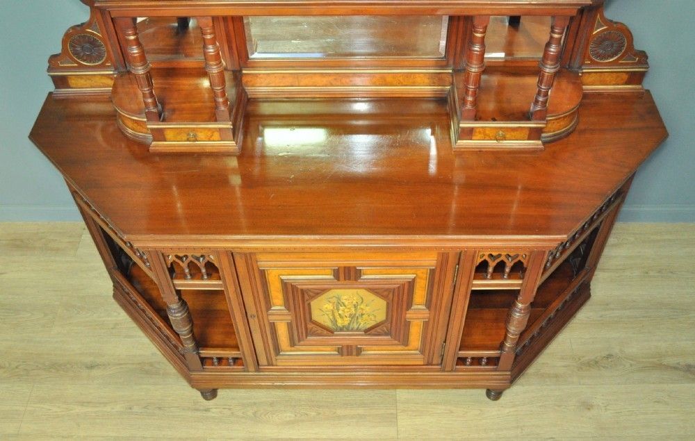 Large Antique Walnut Aesthetic Sideboard Dresser, Manner Of Lambs Of Manchester photo Furniture