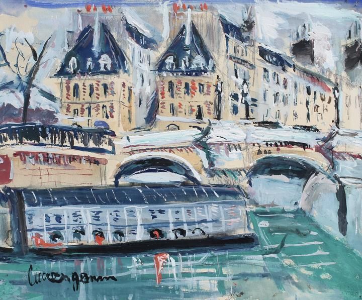 Le Pont Neuf Paris By Lucien Génin (Circa 1930s) photo furniture