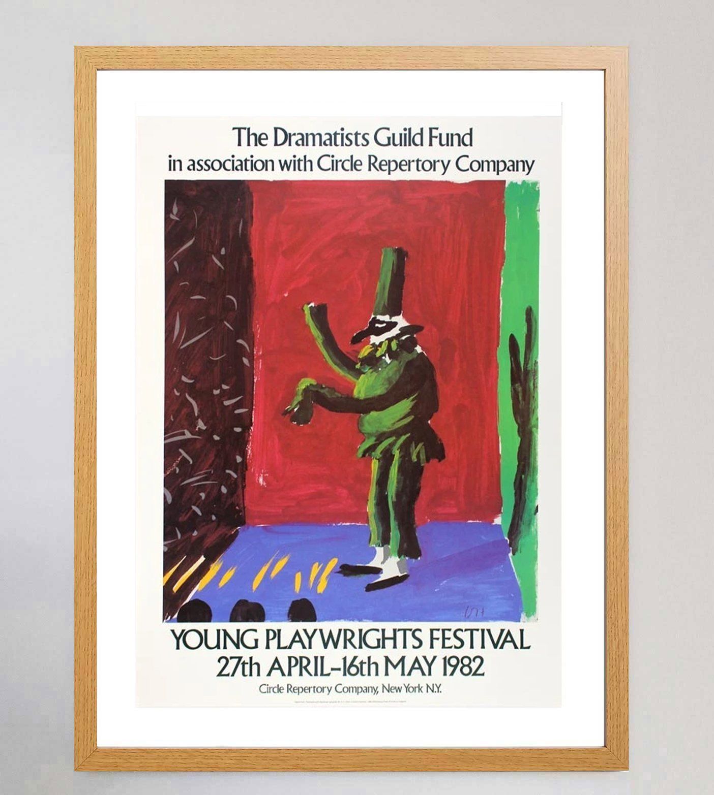 David Hockney   Young Playwrights Festival  Original Vintage Poster photo Art