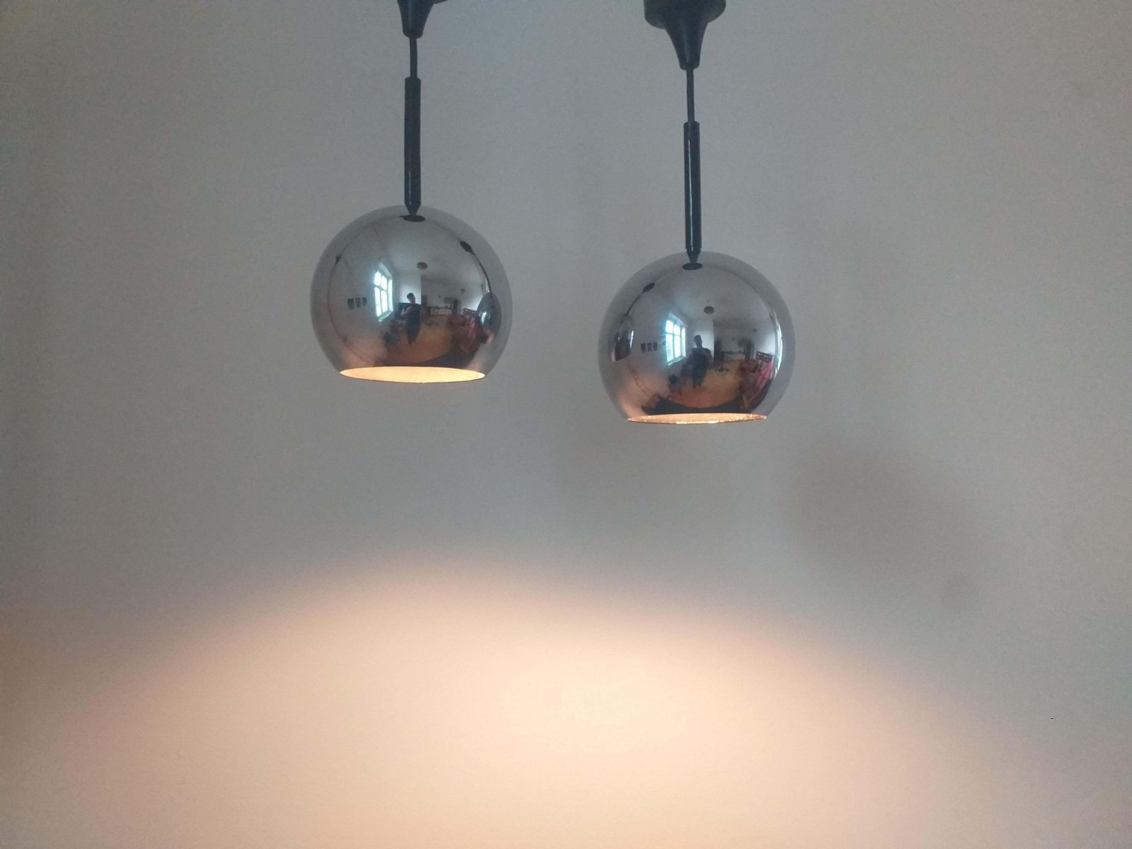 Pair Of Mid Century Pendants Staff Leuchten, Motoko Ishii, Germany, 1970s. photo furniture