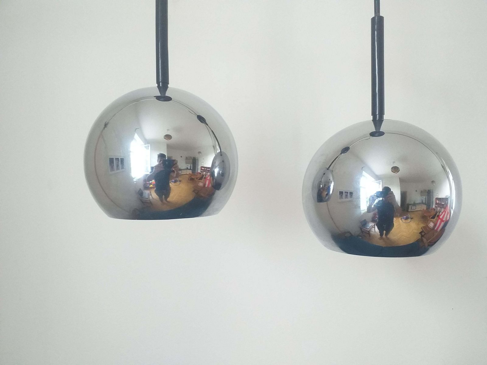Pair Of Mid Century Pendants Staff Leuchten, Motoko Ishii, Germany, 1970s. photo for sale