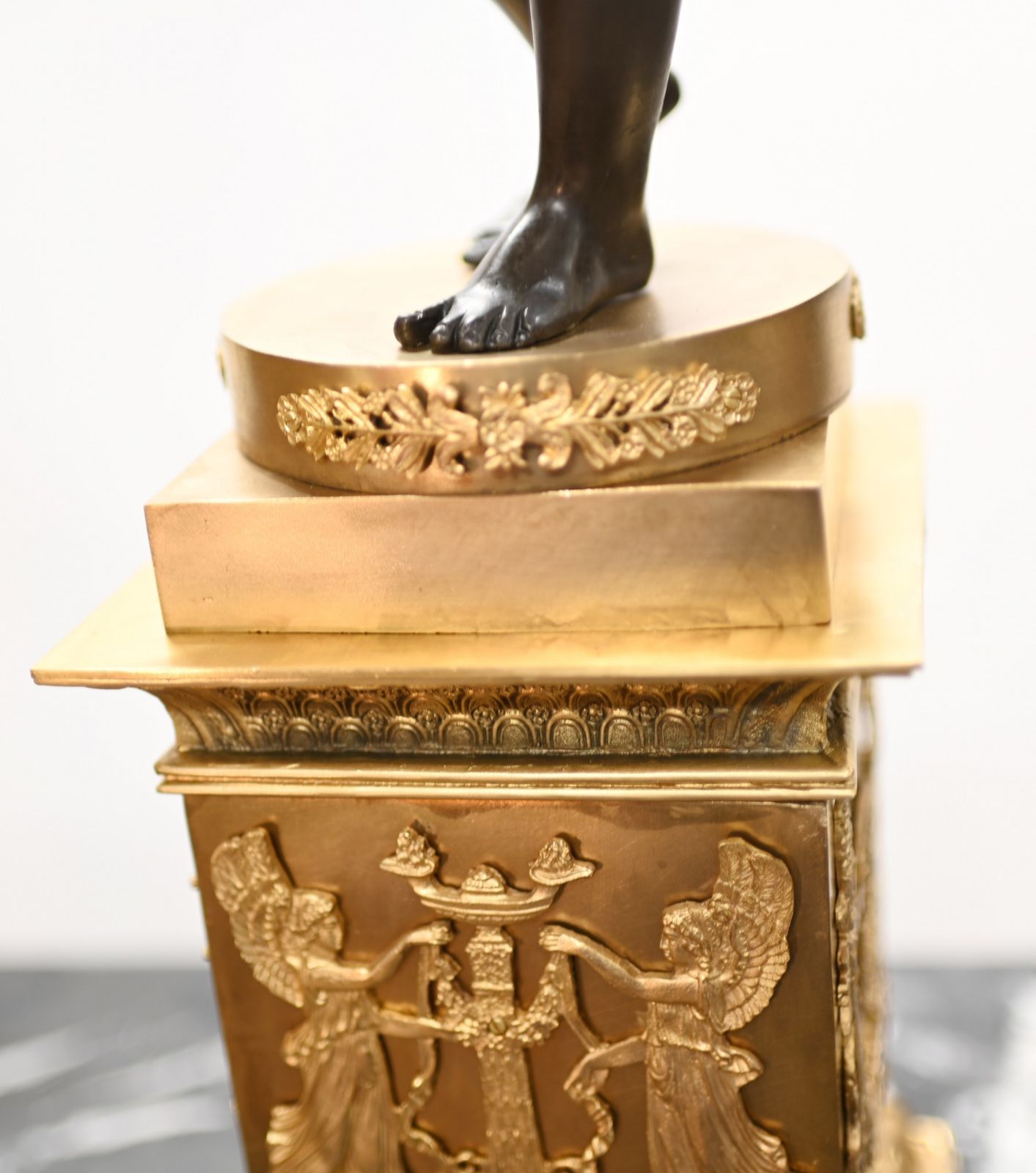 photo for sale Pair Bronze Maiden Candelabras Clodion Ormolu Classical