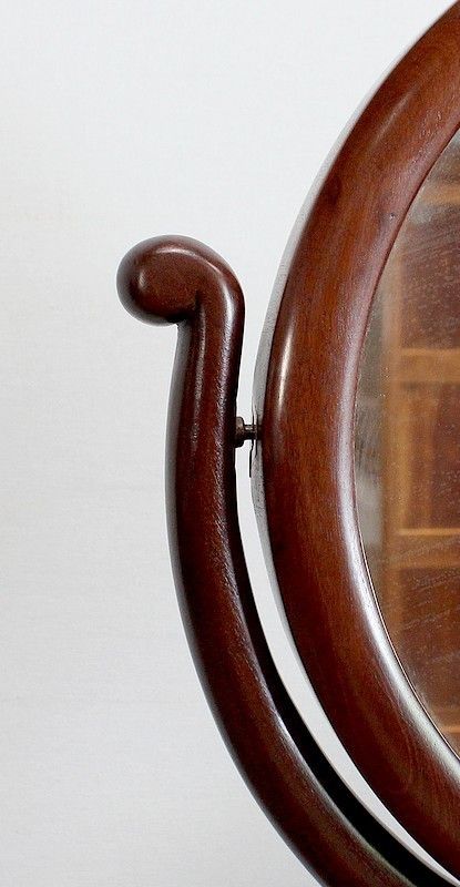 Psyche Mirror For Men In Mahogany, Empire Period, Early 19th Century photo vintage
