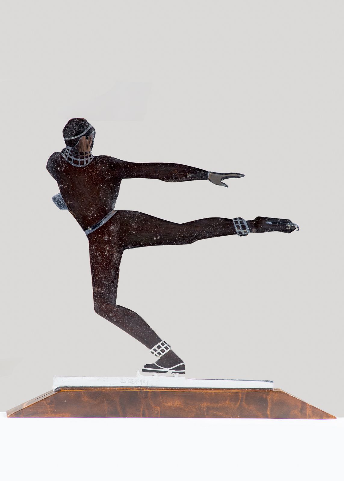 French Art Deco Bronze Sculpture Of A Skater photo for sale