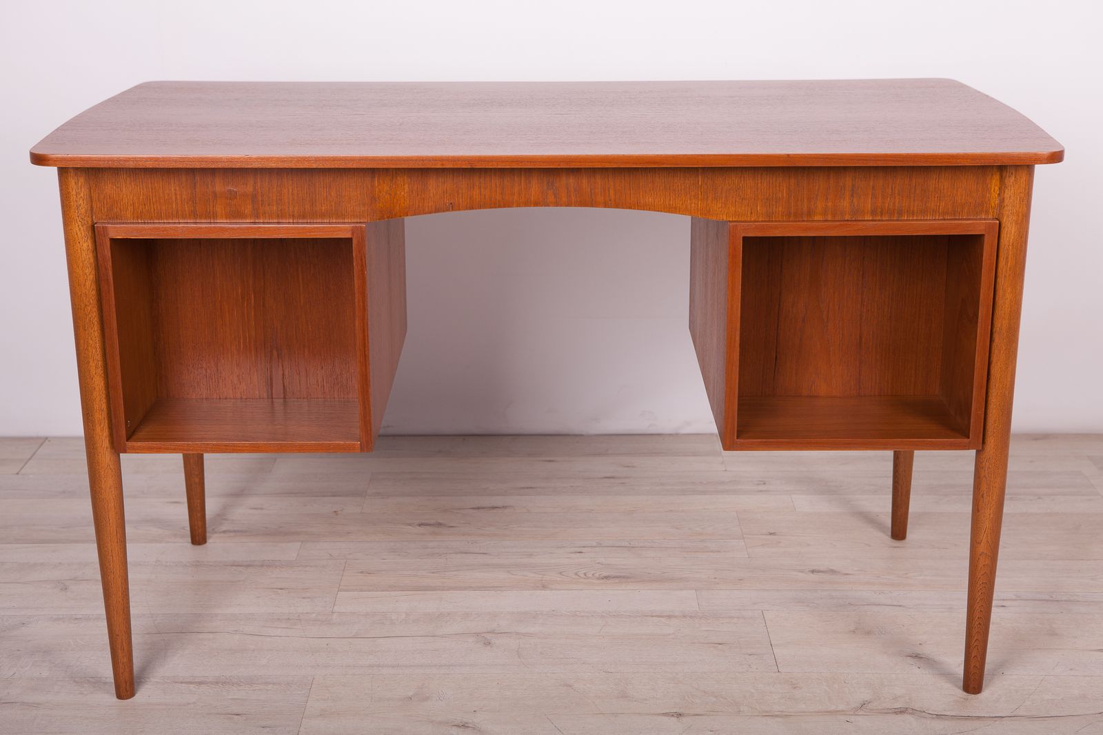 Furniture Mid Century Freestanding Teak Desk, 1960s photo
