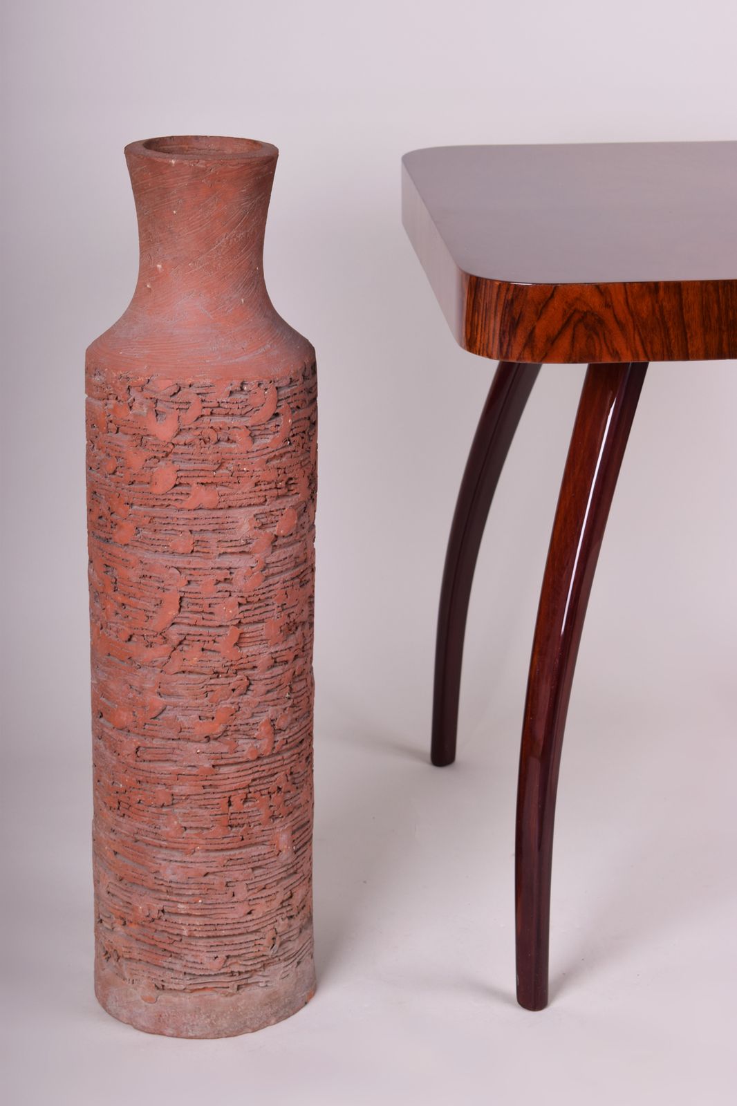 Ceramic Vase Made In Czechia, Original Condition, Mid Century. photo vinterior