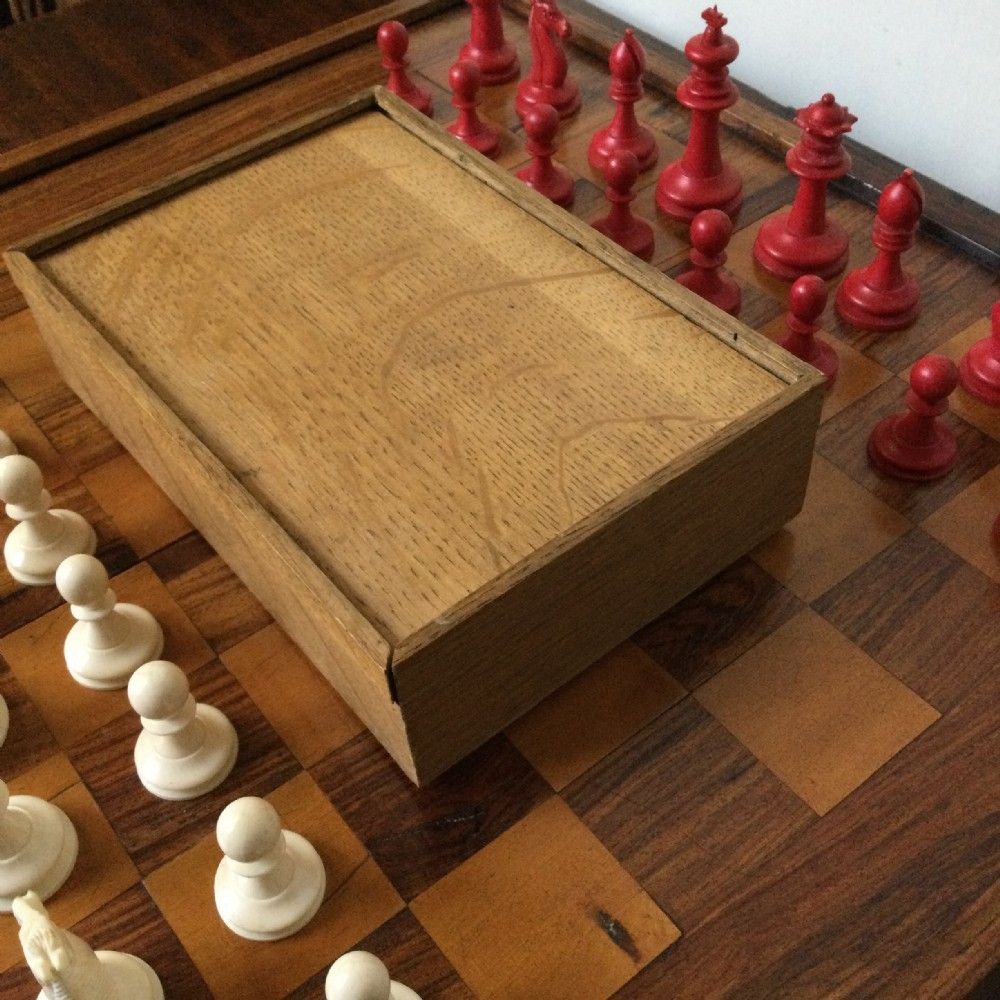 Chess Sets, 1800s, Oak, Antique photo 595.0