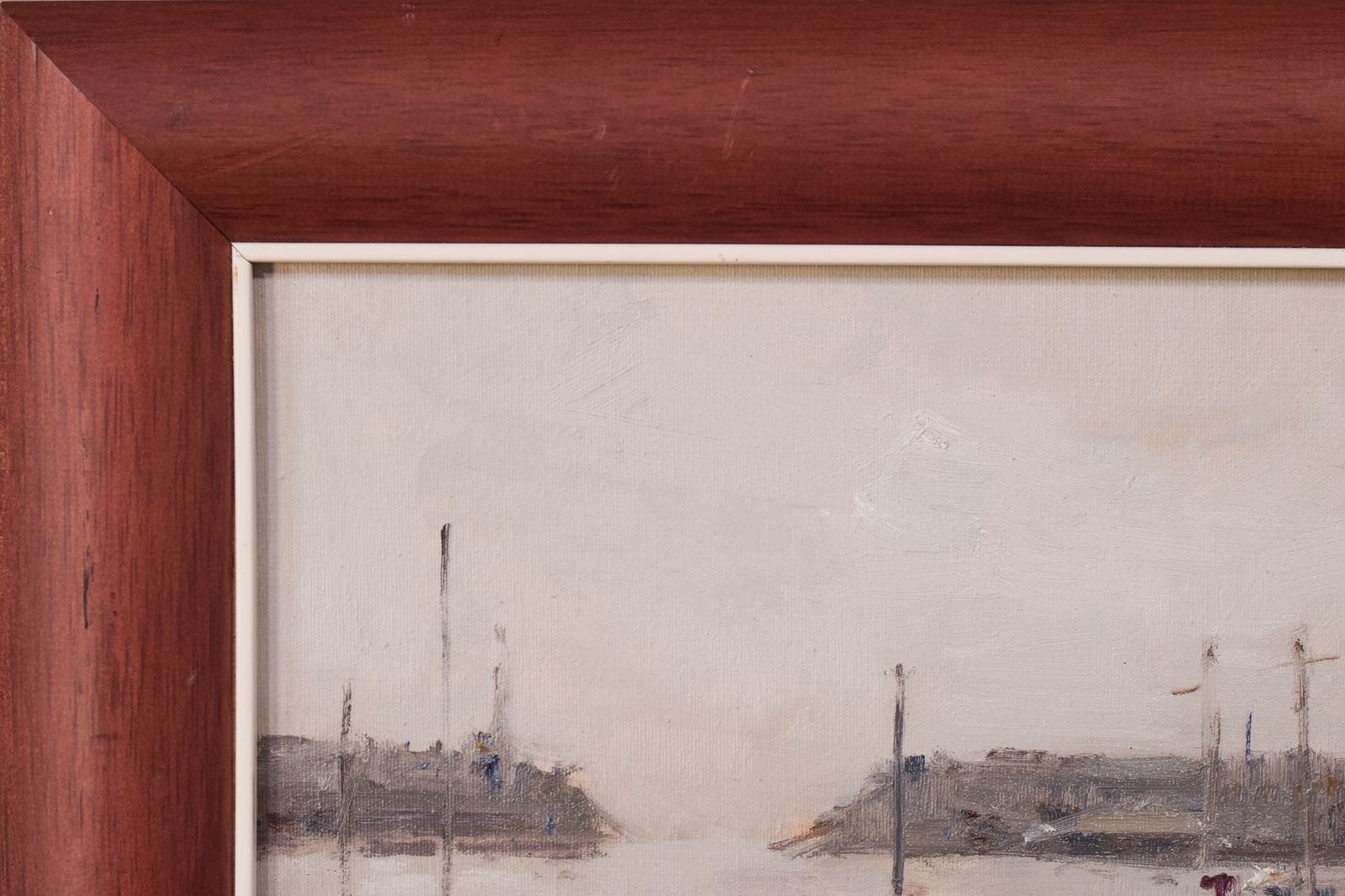 Kunst Post Impressionistisch Havenlandschap Met Vissersbootjes photo