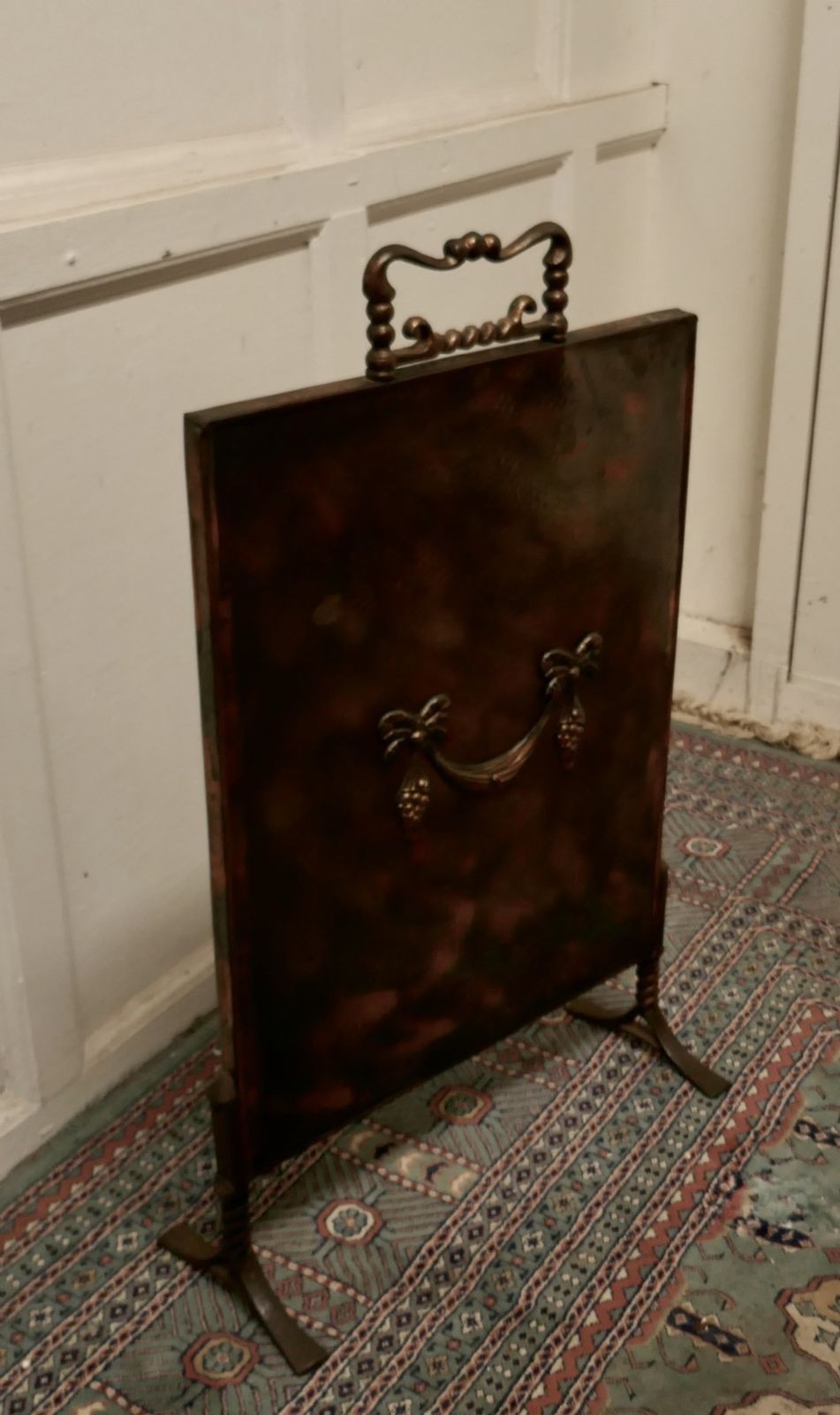 Arts And Crafts Decorative Copper Finish Fire Screen photo Home Fixtures