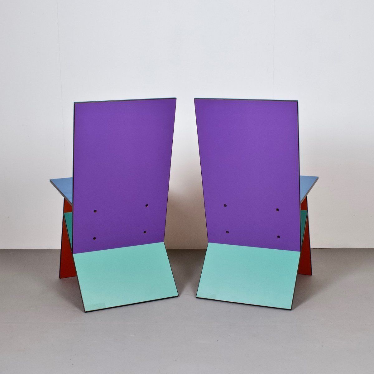 Vintage Swedish Vilbert Chairs By Verner Panton For Ikea, 1990s, Set Of 2 photo for sale