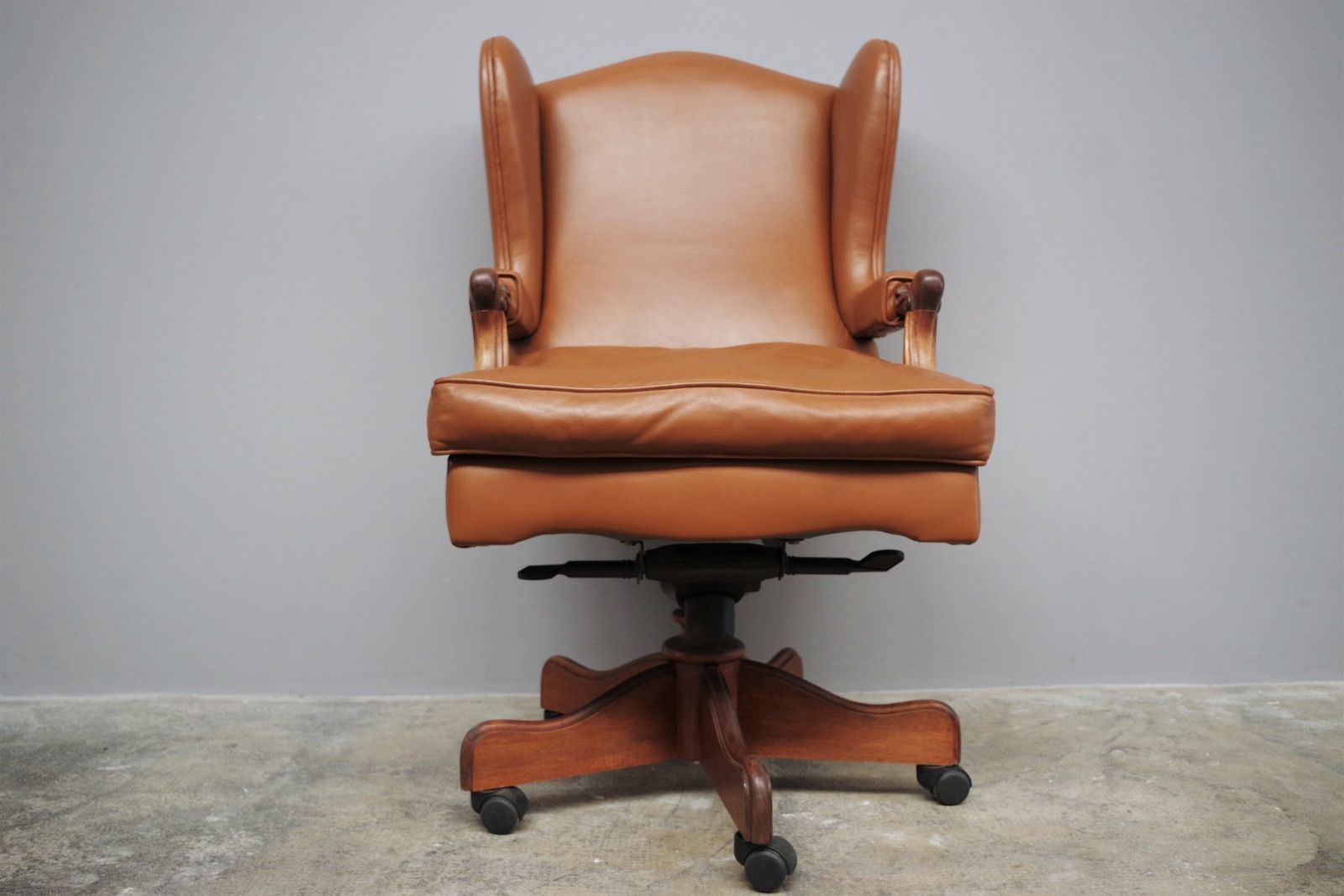 Leather Office Reclining And Height Adjustable Chair From Fior, 1980s photo furniture