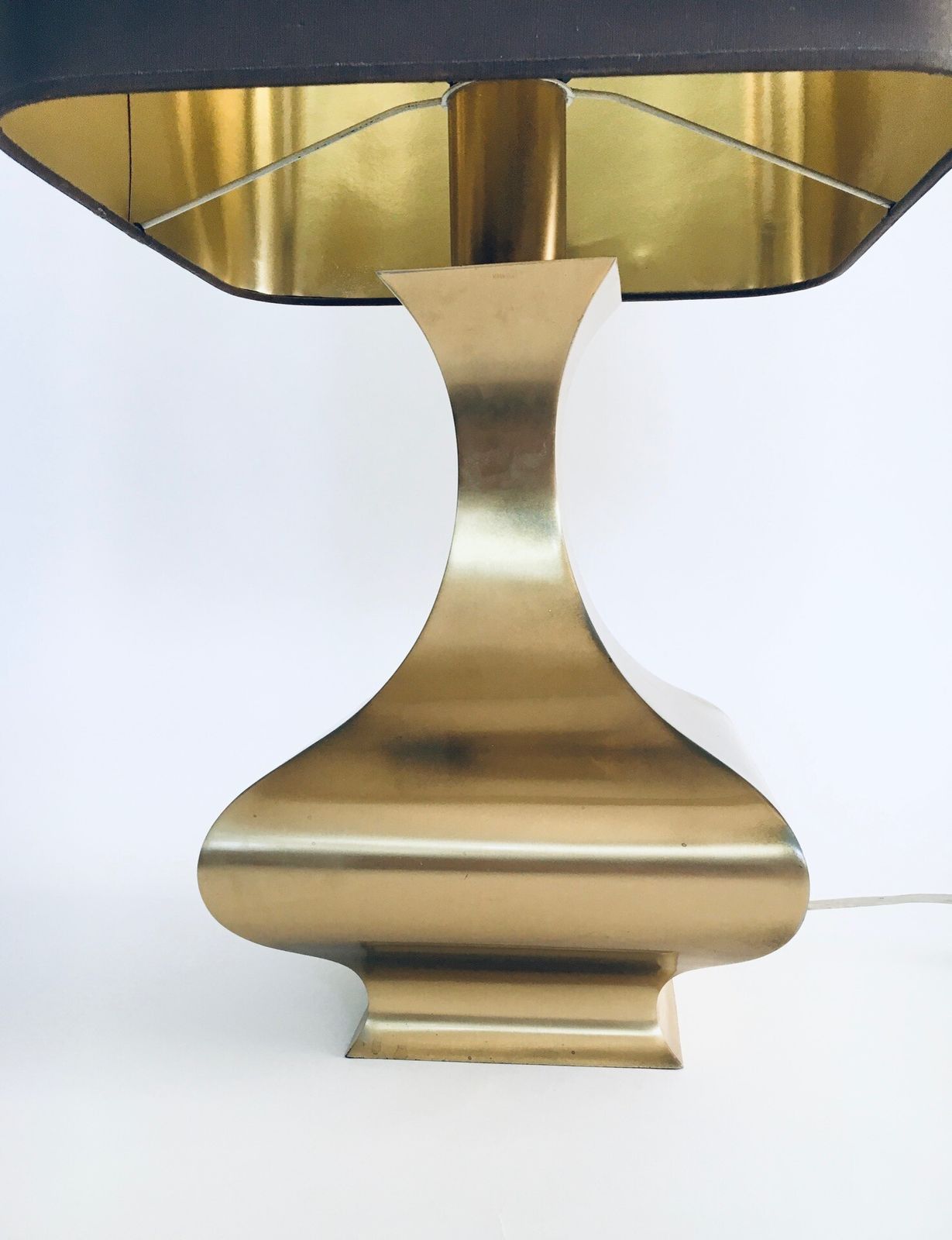 Lighting 1970's Design Hollywood Regency Style Brass Table Lamp photo