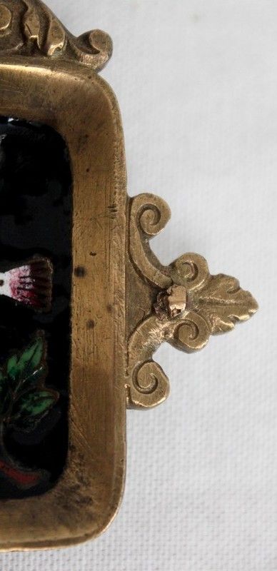 photo for sale Small Inkwell In Bronze And Enamels, Napoleon III Period   19th Century