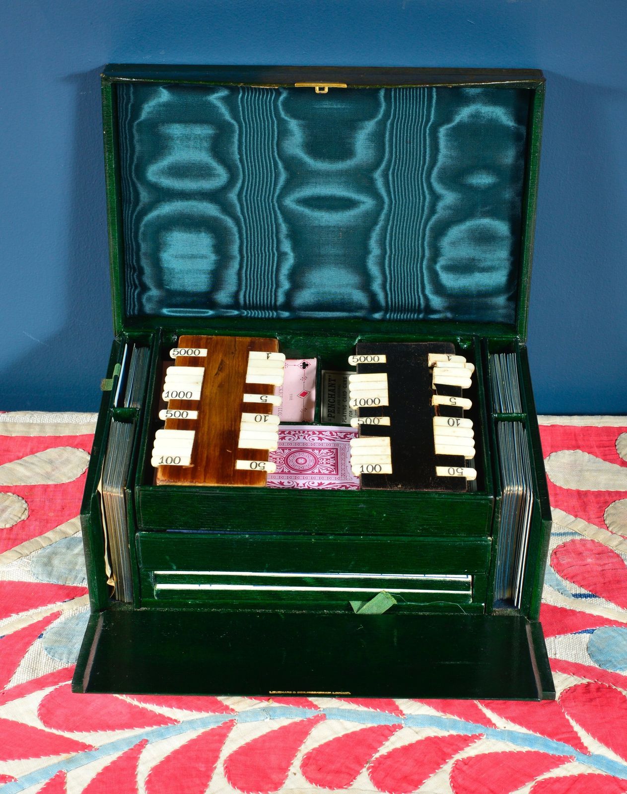 Morocco Leather Bezique / Cards Compendium By Leuchars & Son, Piccadilly   C.1910 photo buy