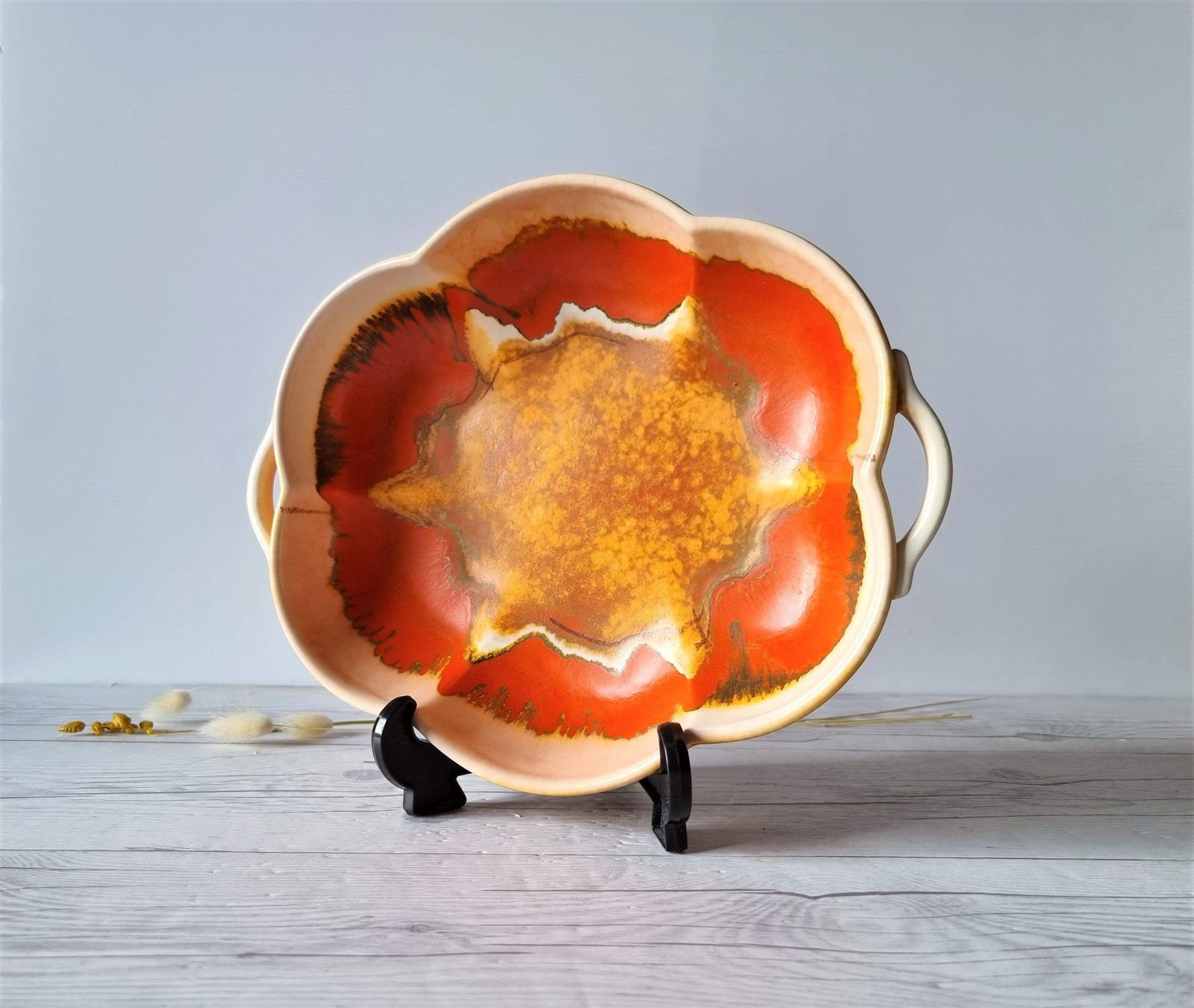 1930s Carstens Uffrecht, Art Deco Bauhaus Stylised Flow Glaze Dish Att. Hildegard Delius, Rare Regular Price£88.00 photo for sale