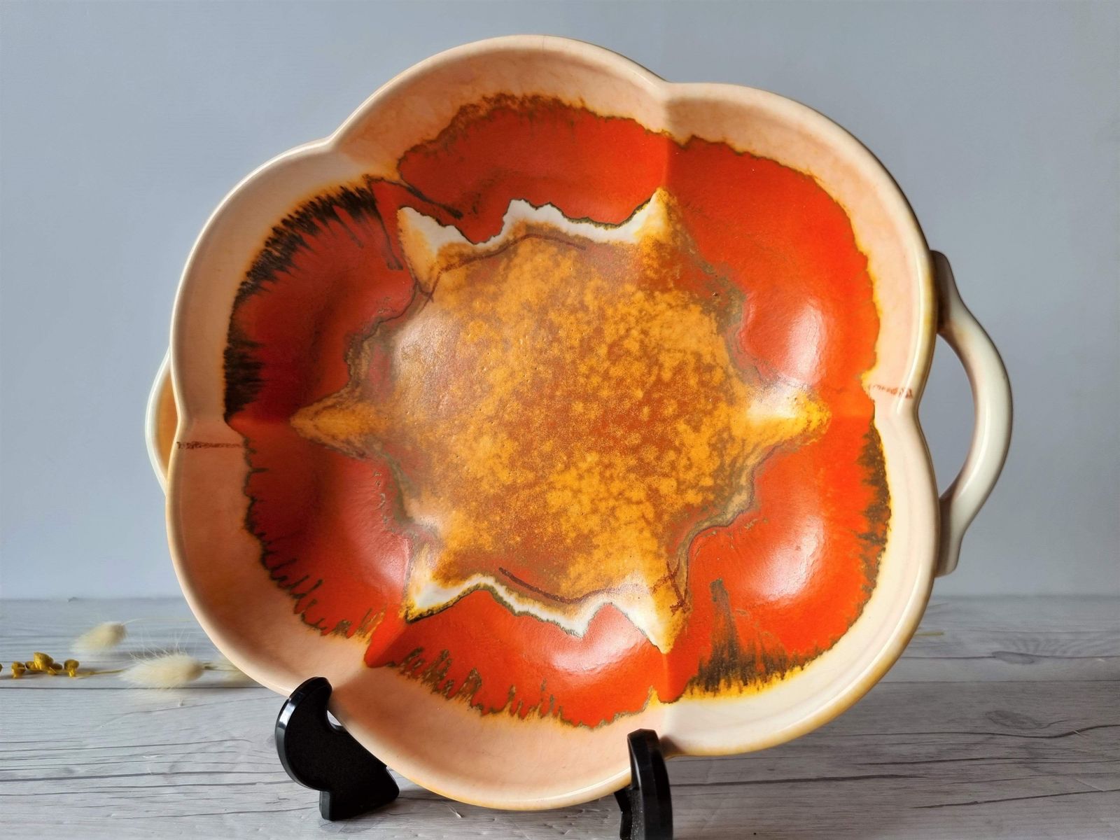 1930s Carstens Uffrecht, Art Deco Bauhaus Stylised Flow Glaze Dish Att. Hildegard Delius, Rare Regular Price£88.00 photo Home Decor