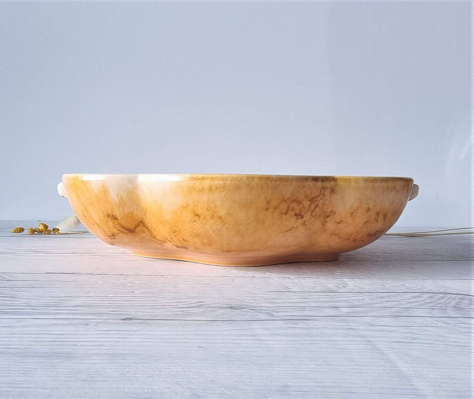 photo for sale 1930s Carstens Uffrecht, Art Deco Bauhaus Stylised Flow Glaze Dish Att. Hildegard Delius, Rare Regular Price£88.00