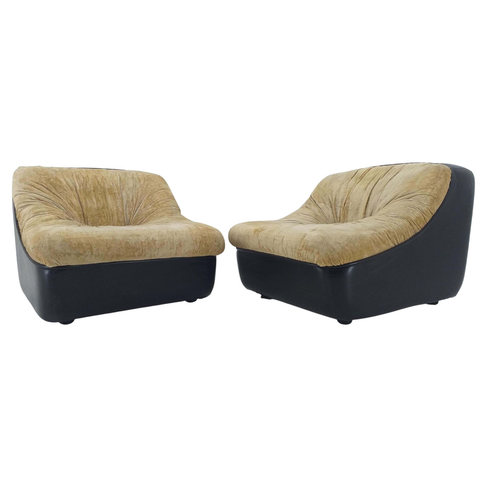 Pair Of Midcentury Lounge Chairs, Italy, 1970s.