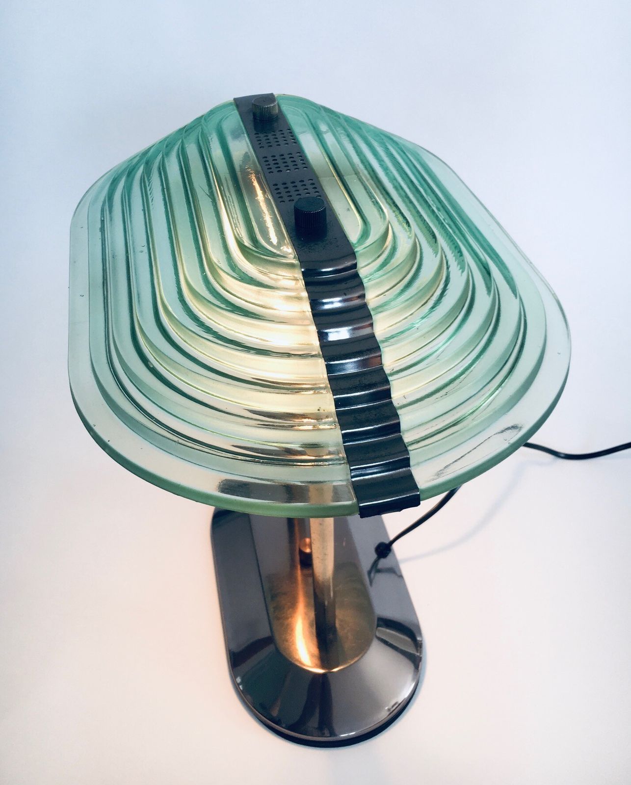 Lighting Memphis Style Era Architectural Design Desk Lamp, 1980's photo