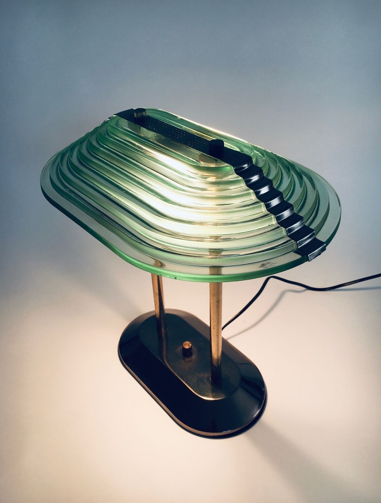 345.96 Memphis Style Era Architectural Design Desk Lamp, 1980's photo