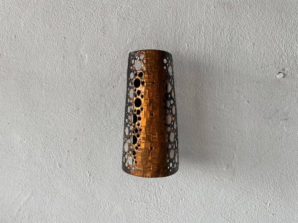 Copper Colour Handcrafted Metal Single Sconce, 1950s photo 519.56