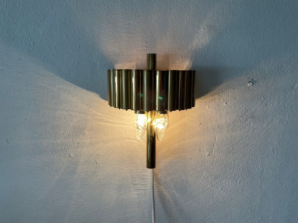 photo furniture Brass & Crystal Glass Lux Sconce, 1960s