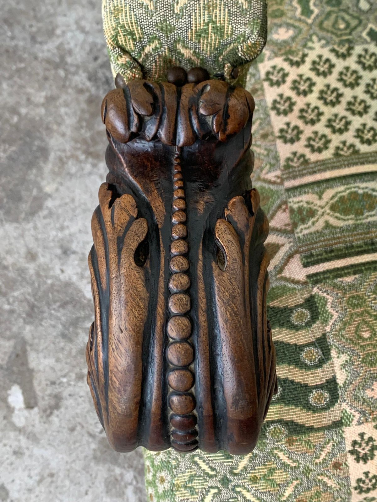 Furniture Louis XVI Style Spanish Pair Of Carved Walnut Armchairs, 1900s photo
