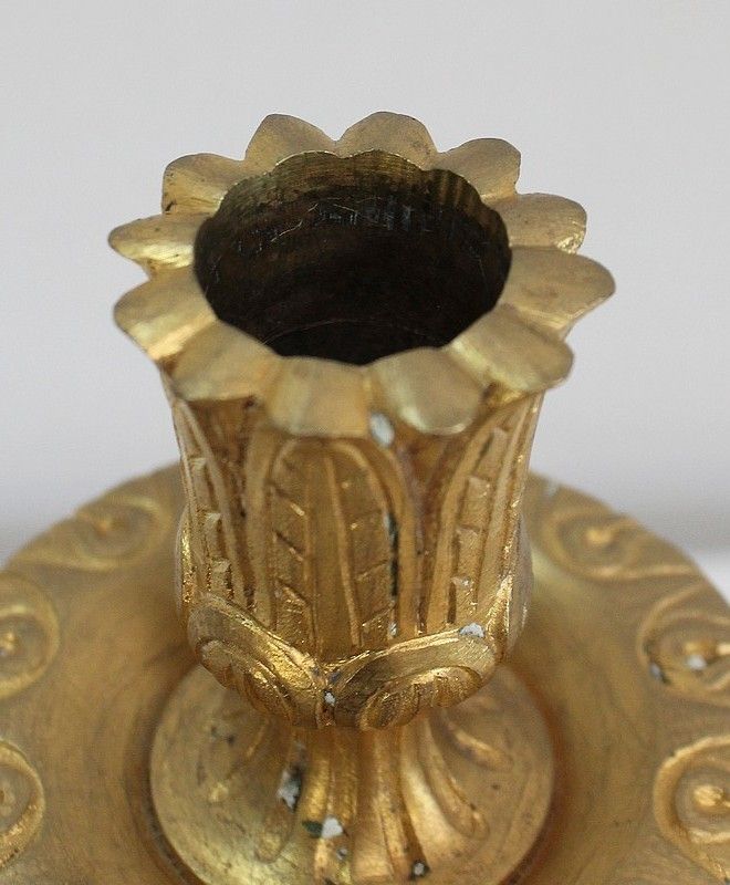 Pair Of Gilt Bronze Torches, Louis XVI Style   Early 20th Century photo buy