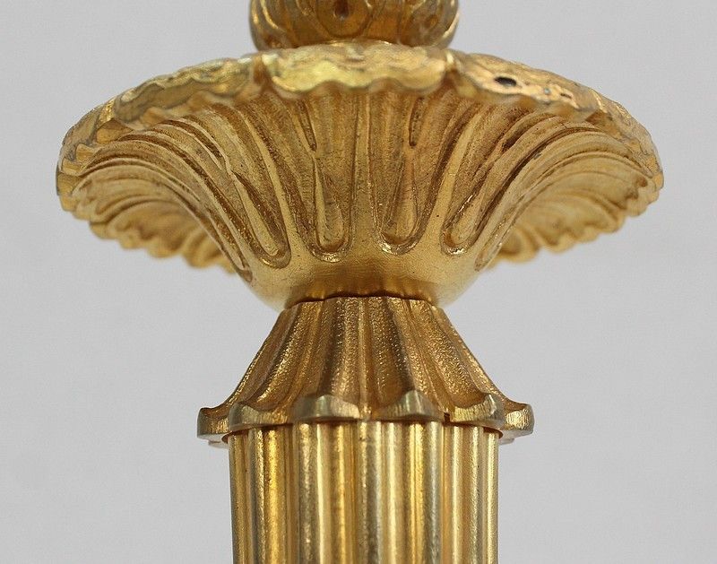 photo furniture Pair Of Gilt Bronze Torches, Louis XVI Style   Early 20th Century