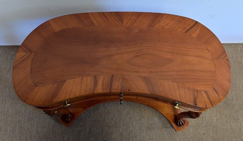 Small Kidney Dressing Table And Its Cherrywood Armchair   1950s photo buy