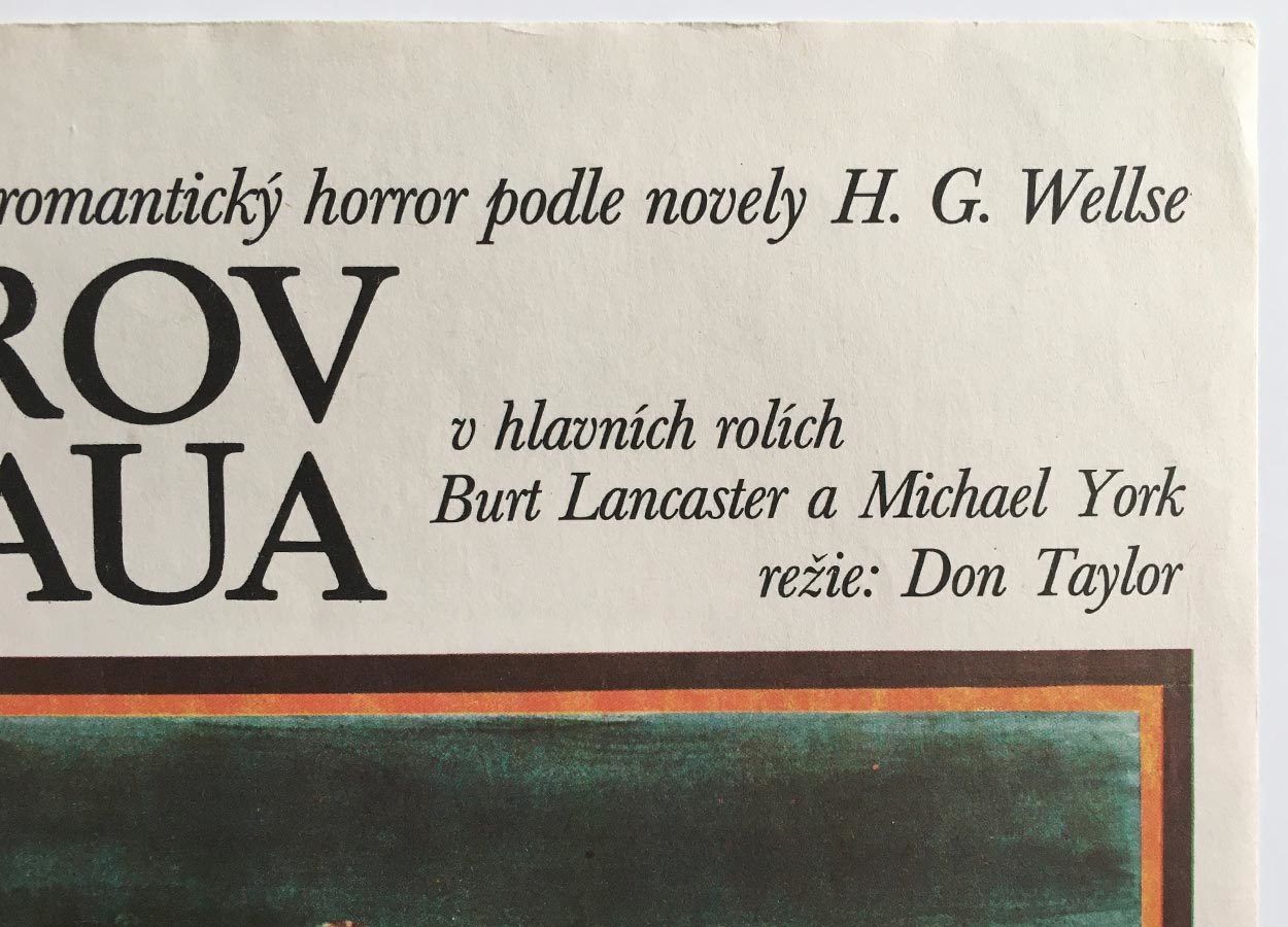 Movie Poster, The Island Of DR. Moreau, Renáta Vlachová, 1978 photo Art