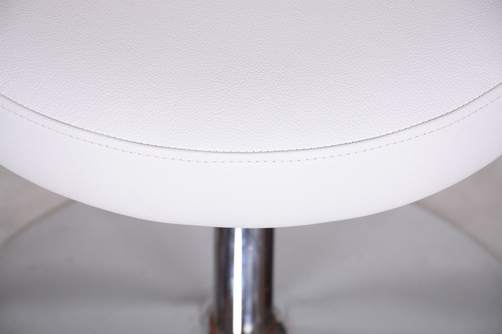 photo furniture Pair Of White Leather Swivel Chairs Made In Czechia, 1940s. Fully Restored.