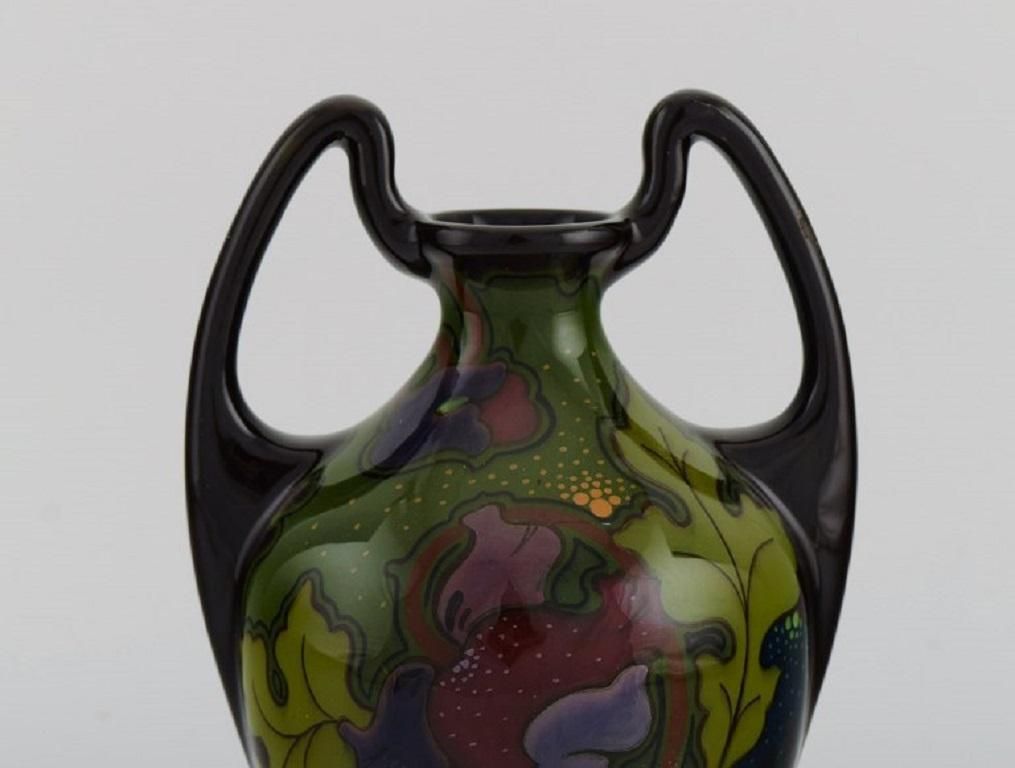 Regina, Holland, Antique Art Nouveau Vase With Hand Painted Flowers And Foliage photo furniture