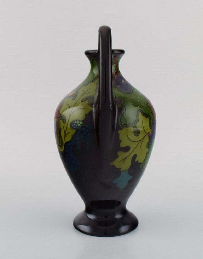 Regina, Holland, Antique Art Nouveau Vase With Hand Painted Flowers And Foliage photo Home Decor