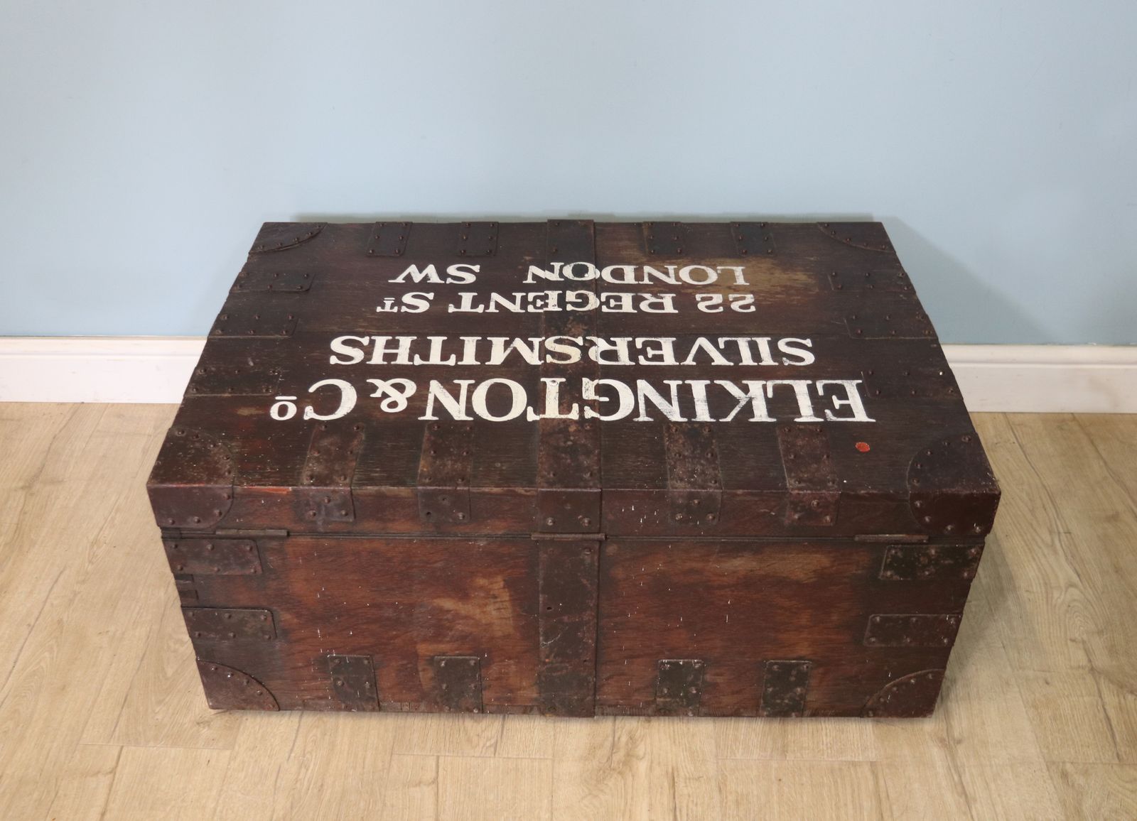 Furniture A Truly Original & Rare Early Silver Chest By The Very Well Renowned London Based Silversmiths Elkington & Co. photo